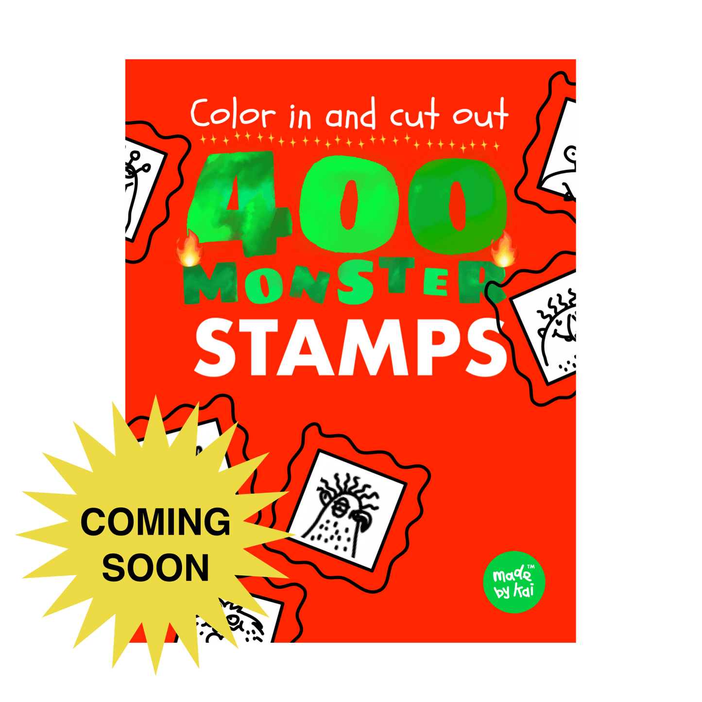 400 Monster Stamps | Paperback Book