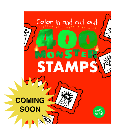 400 Monster Stamps | Paperback Book