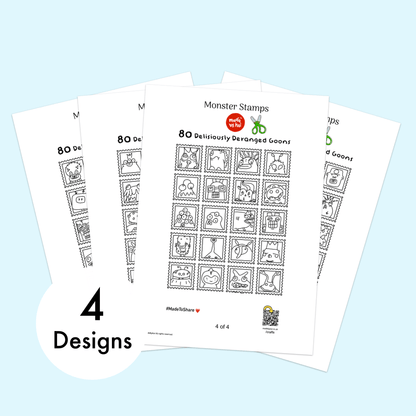 80 Monster Stamps