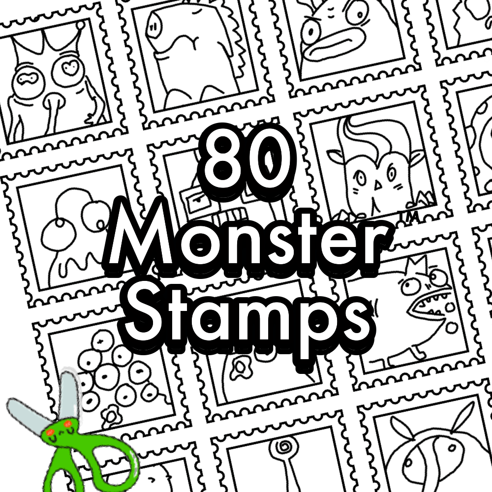 80 Monster Stamps